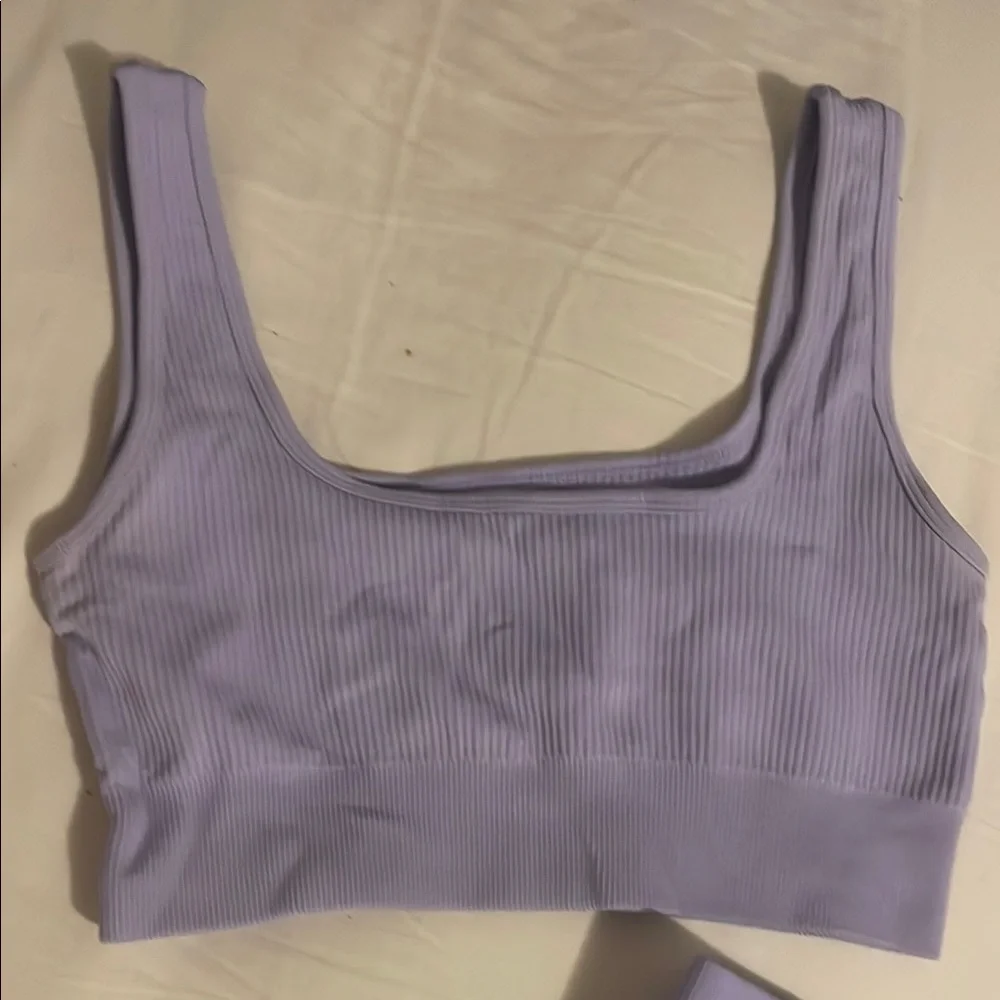 Lavender Ribbed Intimate Set - Picture 2 of 3